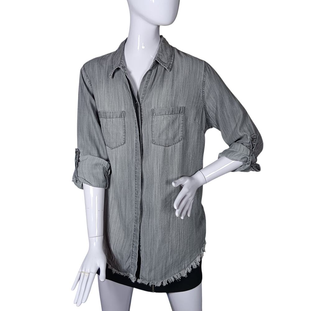 beachlunchlounge Gray Button Down Shirt
